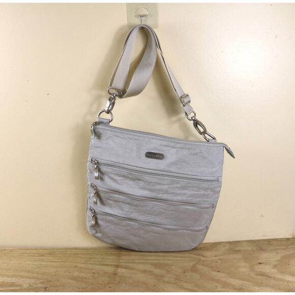 Baggallini Small Taupe Cross Body Shoulder Bag Purse Handbag - Picture 1 of 8